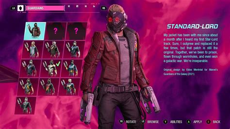 guardians of the galaxy sammelobjekte|Marvels Guardians of the Galaxy: Alle Outfits